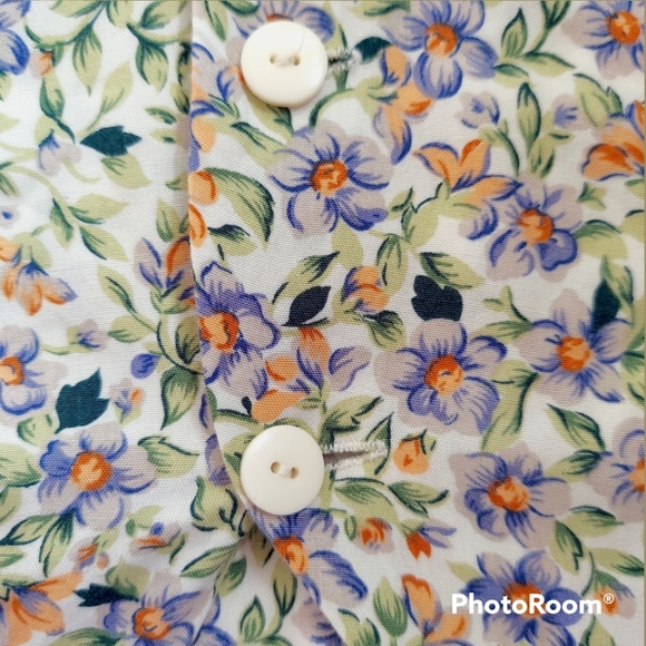 SOLD Vtg 90s floral romper mini dress skort - Picture 6 of 12